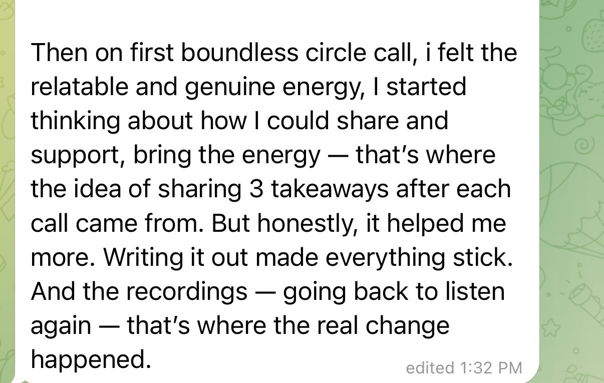 her boundless circle testimonial