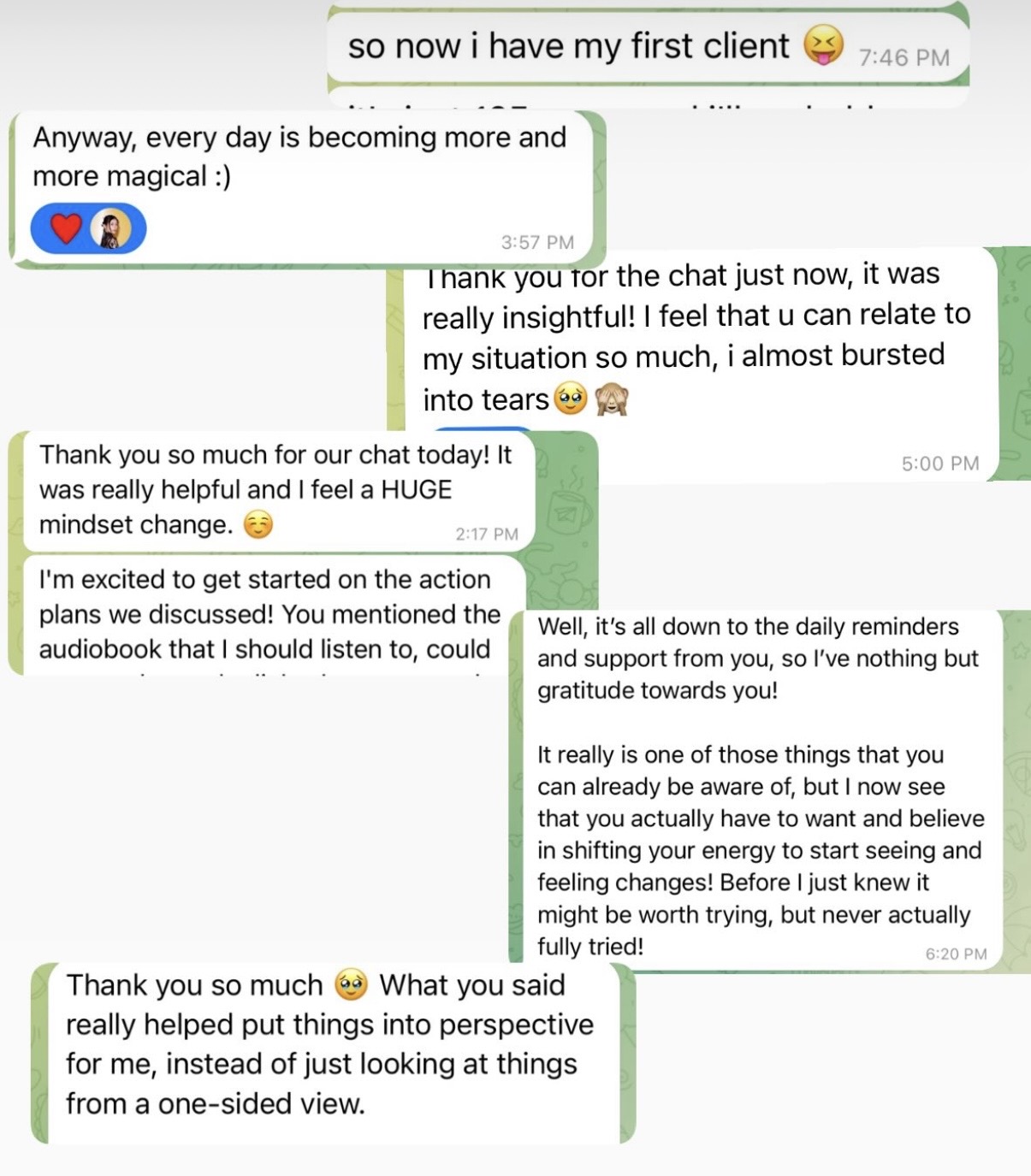 1:1 mentorship testimonial